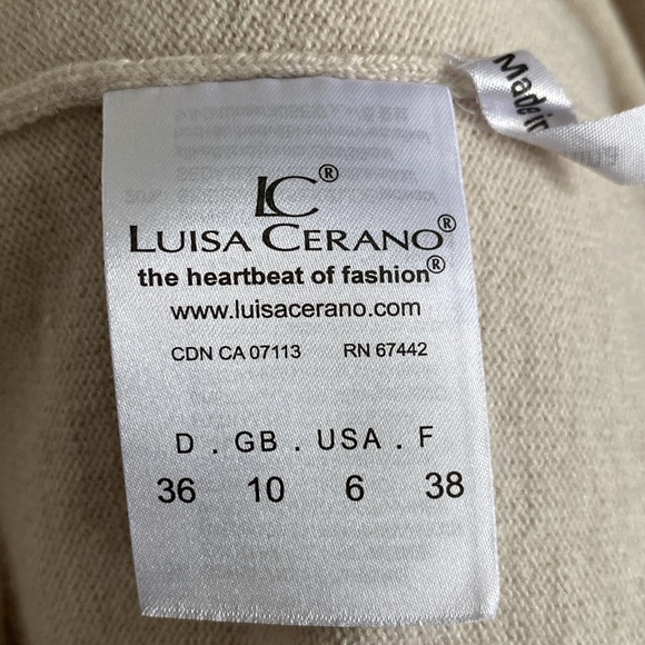 Luisa Cerano women’s pullover crew neck Merino wool/silk/cachemire blend! Size 6 - Picture 11 of 14